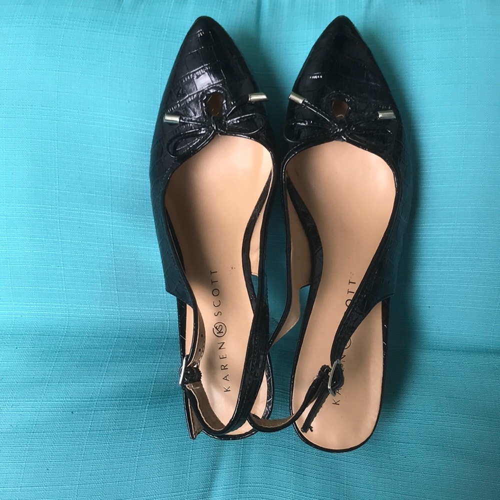 Karen Scott black sling backs